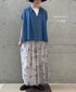 NSL26092 80s COTTON VOILE LACE LACE&STRING COLLAR GATHERED SHIRT