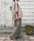 NMDS26501D 80s ORGANIC DOBIE CHECK OVERDYE CREW-NECK BUTTON SHIRT WITH PINTUCK