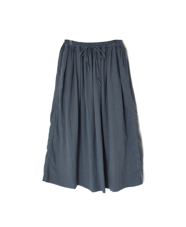INAM2504G3D 30s GAUZE OVERDYE GATHERED EASY SKIRT