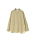 INAM2511FD COTTON FLOWER PRINT UTILITY BANDED COLLAR SHIRT