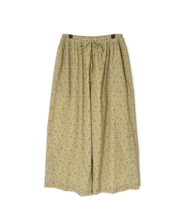 INAM2516FD COTTON FLOWER PRINT GATHERED EASY PANTS WITH LINING