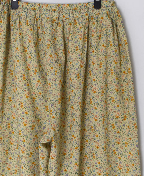 INAM2516FD COTTON FLOWER PRINT GATHERED EASY PANTS WITH LINING
