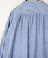 INAM2633S SEERSUCKER STRIPE WASH WORK GATHERED BANDED COLLAR DRESS SHIRTS