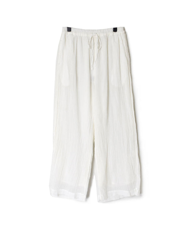 INAM2644GD 60s SINGLE GAUZE PLAIN OVERDYE GATHERED EASY PANTS WITH LINING