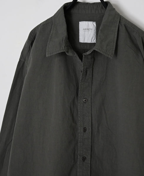 INAM2651PD 40s POPLIN OVERDYE UTILITY REGULAR COLLAR SHIRT