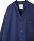 INAM2652PD 40s POPLIN OVERDYE UTILITY BANDED COLLAR LONG SHIRT