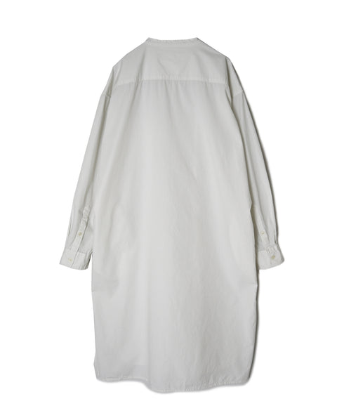INAM2652PD 40s POPLIN OVERDYE UTILITY BANDED COLLAR LONG SHIRT