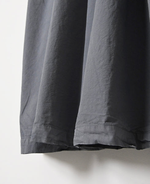 INAM2653PD 40s POPLIN OVERDYE BOAT NECK L/SL ONE-PIECE