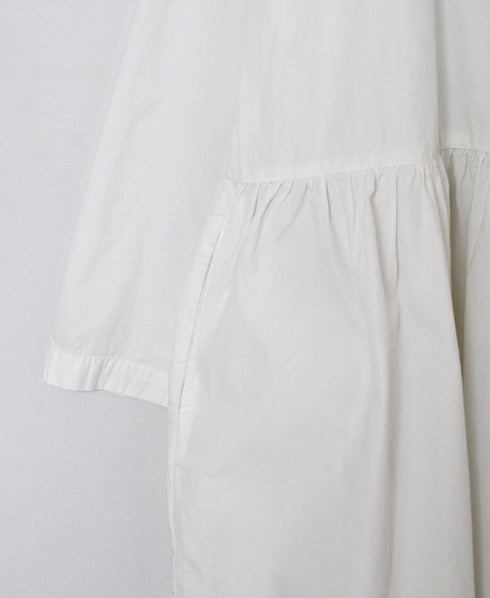 INAM2653PD 40s POPLIN OVERDYE BOAT NECK L/SL ONE-PIECE