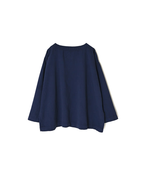 INAM2661TD 30s COTTON TWILL OVERDYE BOAT NECK SMOCK