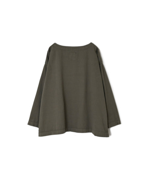 INAM2661TD 30s COTTON TWILL OVERDYE BOAT NECK SMOCK