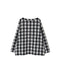 INAM2671 YARN DYED COTTON CHECK BOAT NECK SMOCK