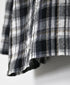 INAM2671 YARN DYED COTTON CHECK BOAT NECK SMOCK