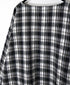 INAM2671 YARN DYED COTTON CHECK BOAT NECK SMOCK
