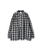 INAM2672 YARN DYED COTTON CHECK WORK GATHER SHIRT