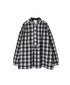 INAM2672 YARN DYED COTTON CHECK WORK GATHER SHIRT