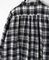INAM2672 YARN DYED COTTON CHECK WORK GATHER SHIRT