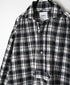 INAM2673 YARN DYED COTTON CHECK WORK GATHER LONG SHIRT
