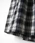 INAM2674 YARN DYED COTTON CHECK GATHERED APRON DRESS