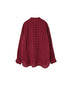 INAM2681DGD COTTON DOUBLE GAUZE CHECK OVERDYE UTILITY BANDED COLLAR SHIRT