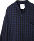 INAM2682DGD COTTON DOUBLE GAUZE CHECK OVERDYE UTILITY BANDED COLLAR LONG SHIRT