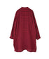 INAM2682DGD COTTON DOUBLE GAUZE CHECK OVERDYE UTILITY BANDED COLLAR LONG SHIRT