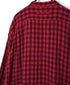 INAM2682DGD COTTON DOUBLE GAUZE CHECK OVERDYE UTILITY BANDED COLLAR LONG SHIRT