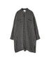 INAM2682DGD COTTON DOUBLE GAUZE CHECK OVERDYE UTILITY BANDED COLLAR LONG SHIRT