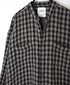 INAM2682DGD COTTON DOUBLE GAUZE CHECK OVERDYE UTILITY BANDED COLLAR LONG SHIRT