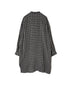 INAM2682DGD COTTON DOUBLE GAUZE CHECK OVERDYE UTILITY BANDED COLLAR LONG SHIRT