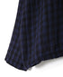 INAM2683DGD COTTON DOUBLE GAUZE CHECK OVERDYE CREW NECK CARDIGAN