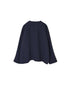 INAM2683DGD COTTON DOUBLE GAUZE CHECK OVERDYE CREW NECK CARDIGAN
