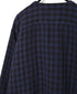 INAM2683DGD COTTON DOUBLE GAUZE CHECK OVERDYE CREW NECK CARDIGAN