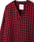INAM2683DGD COTTON DOUBLE GAUZE CHECK OVERDYE CREW NECK CARDIGAN