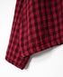 INAM2683DGD COTTON DOUBLE GAUZE CHECK OVERDYE CREW NECK CARDIGAN