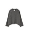 INAM2683DGD COTTON DOUBLE GAUZE CHECK OVERDYE CREW NECK CARDIGAN