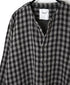 INAM2683DGD COTTON DOUBLE GAUZE CHECK OVERDYE CREW NECK CARDIGAN