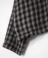INAM2683DGD COTTON DOUBLE GAUZE CHECK OVERDYE CREW NECK CARDIGAN