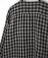 INAM2683DGD COTTON DOUBLE GAUZE CHECK OVERDYE CREW NECK CARDIGAN