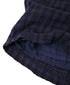 INAM2684DGD COTTON DOUBLE GAUZE CHECK OVERDYE GATHERED EASY PANTS WITH LINING