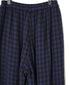 INAM2684DGD COTTON DOUBLE GAUZE CHECK OVERDYE GATHERED EASY PANTS WITH LINING