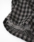 INAM2684DGD COTTON DOUBLE GAUZE CHECK OVERDYE GATHERED EASY PANTS WITH LINING