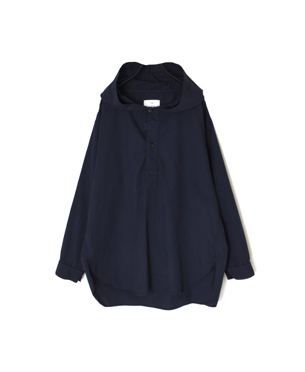 INHT2604CP 60s COTTON POPLIN OVERDYE HOODED PULLOVER SHIRT
