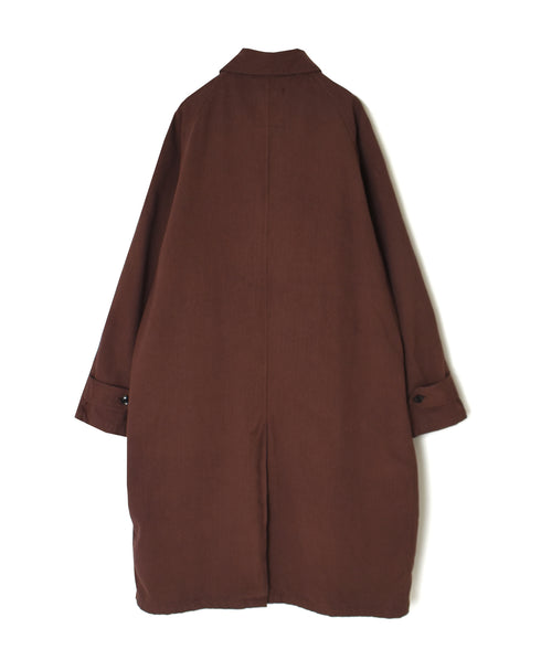INHT2651D COTTON HERRINGBONE PLAIN OVERDYE BALMACAAN COAT