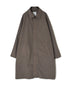 INHT2651D COTTON HERRINGBONE PLAIN OVERDYE BALMACAAN COAT