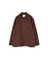 INHT2652D COTTON HERRINGBONE PLAIN OVERDYE STAND COLLAR DOUBLE BREAST JACKET