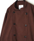 INHT2652D COTTON HERRINGBONE PLAIN OVERDYE STAND COLLAR DOUBLE BREAST JACKET