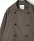 INHT2652D COTTON HERRINGBONE PLAIN OVERDYE STAND COLLAR DOUBLE BREAST JACKET