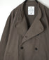 INHT2652D COTTON HERRINGBONE PLAIN OVERDYE STAND COLLAR DOUBLE BREAST JACKET
