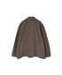 INHT2652D COTTON HERRINGBONE PLAIN OVERDYE STAND COLLAR DOUBLE BREAST JACKET